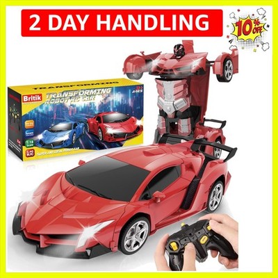 Transform Remote Control Car Toy for Kids 4 5 6 7 8, Remote Control Car for B...