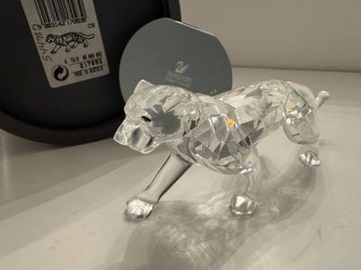 Swarovski Jaguar Leopard Panther Crystal Figurine #217093, Retired