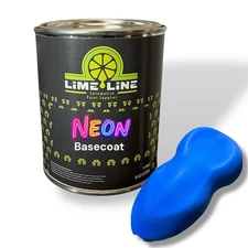 LiME LiNE Neon Blue Automotive Basecoat Paint - 1 Pint - Mix 1:1 with Reducer