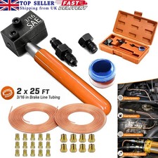 2 Sets 3/16 Brake Line 25ft Brake Pipe Flaring Tool Hand Single Double Flare Kit