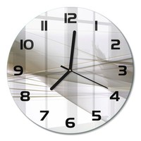 Glas-Wanduhr Aus GehäRtetem Glas Wanduhr Abstraktion Schwarze Zeiger Fi30 Cm