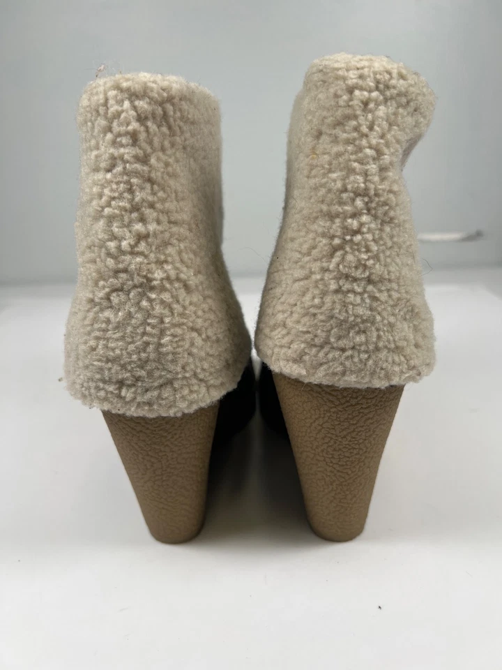 Michael Kors Women’s Brown Suede Sherpa Wedge Booties - 9.5 - Image 4 of 4