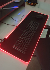 OMT RGB LED Gaming Mouse Pad Extended Long Pad OMP-LED Black Waterproof Desk Mat