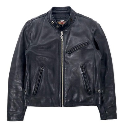 HARLEY DAVIDSON Single Riders Leather Jacket M Black Cowhide