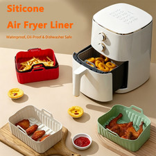 Reusable Silicone Air Fryer Basket Liner Non‑Stick Heat Resistant Baking Tray