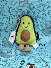 Jellycat Amuseable Avocado Bag Charm Keychain Plush Toy Soft Collectible BNWT