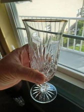 (4) Rogaska "Richmond" Gold Trim Iced Tea Glasses 7 1/4" (Rare) made in Slovenia