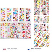 3D Puffy Stickers for Kids 1000 Pieces 40 Sheets Variety Pack Toddler