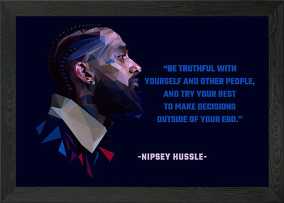 Nipsey Hussle gerahmtes Wandbild Poster Leinwanddruck Bild