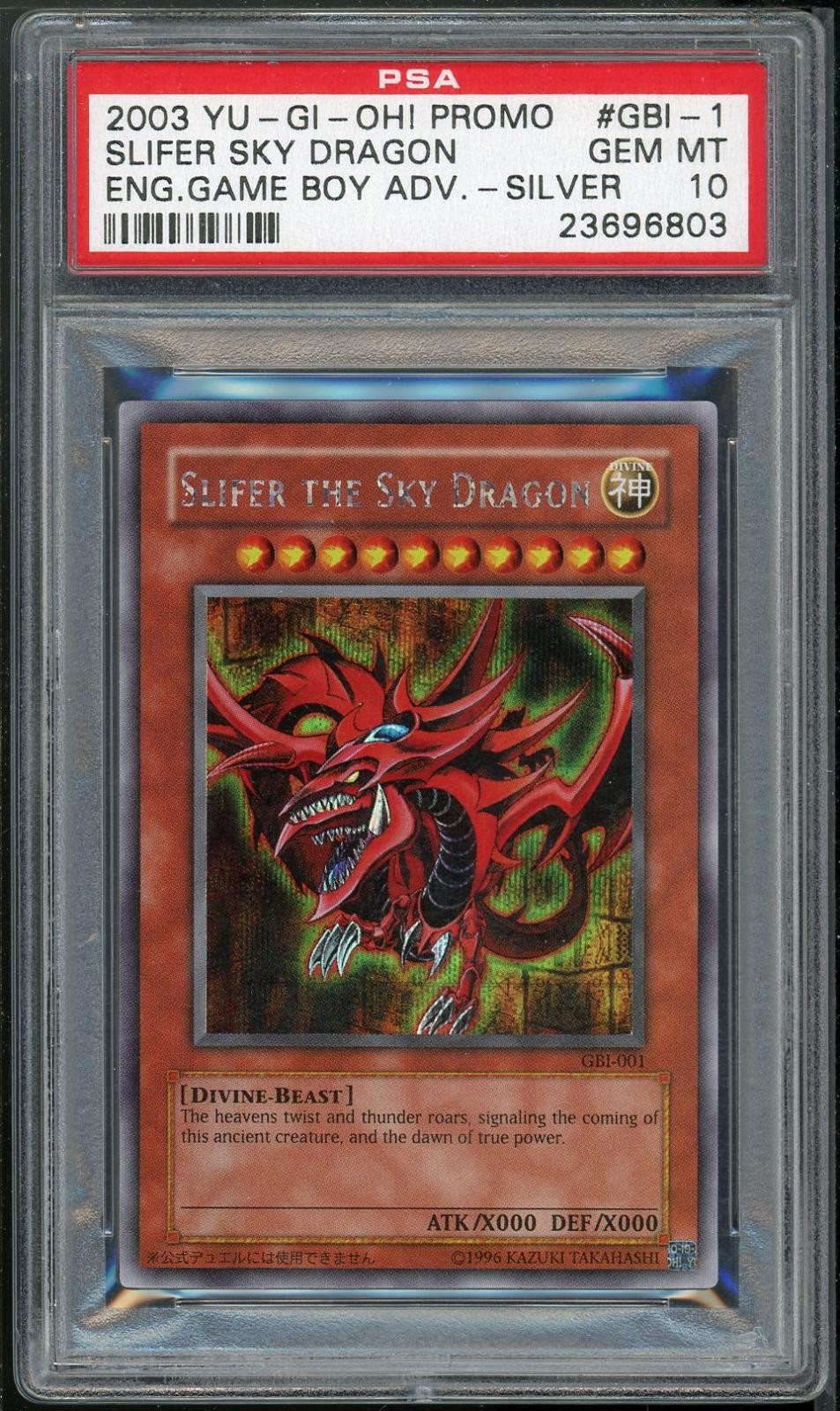 Slifer The Sky Dragon GBI-001 Secret Rare Promo Yugioh PSA 10 *803 view 1