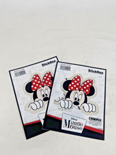 Licensed Disney Minnie Mouse Decal Sticker Auto Home Office Luggage 2 pak