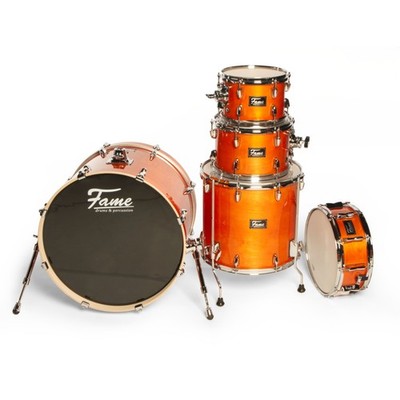 Stage Rock Shell Set Satin Amber 22'' BassDrum 10 12'' Toms 16'' Floor Tom 14''