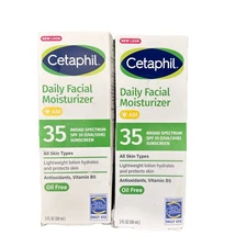 2 PACK Cetaphil Facial Daily Use Moisturizer - 3oz. , Oil Free