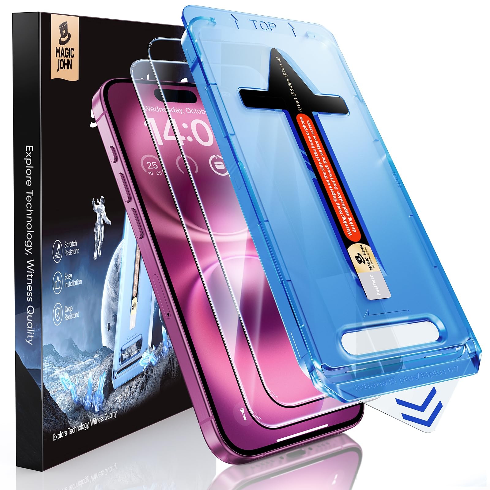 Magic Loading Screen MAGIC JOHN Screen Protector for iPhone 16 Plus - 2 Pack | eBay
