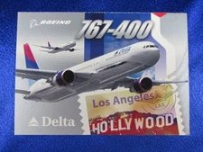 2004 Delta Airline Pilot Trading Card #20 Los Angeles Boeing 767-400