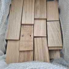 10kg Oak Hardwood Pieces - Solid Hardwood Oak 12mm Thick Oak - Various Pieces