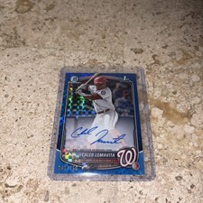 2025 Bowman Chrome Blue Refractor Caleb Lomavita Bowman 1st Auto /150 Nationals!