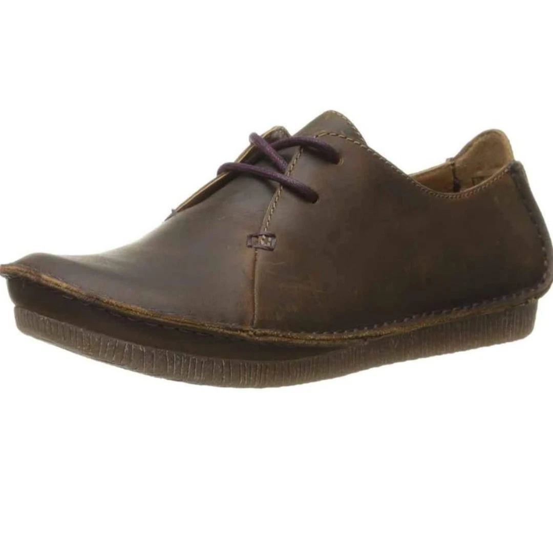 Scarpe basse Oxford Clarks Janey Mae 26112617 da donna in pelle marrone taglia 7