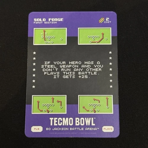 SOLO FORGE PL5 2026 Bo Jackson Battle Arena Tecmo Bowl Low Number SSP Steel Play