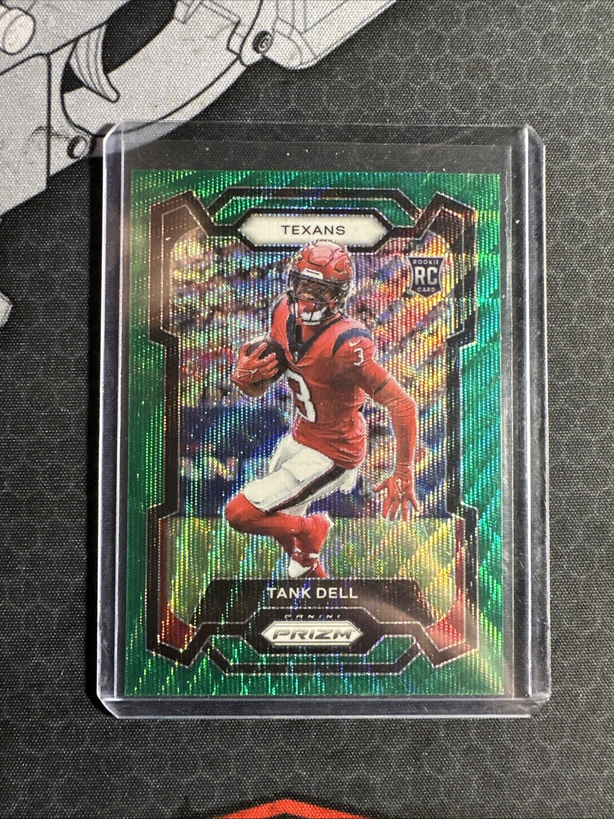 2023 Panini Prizm - Rookies Tank Dell #341 Green Wave Prizm (RC)