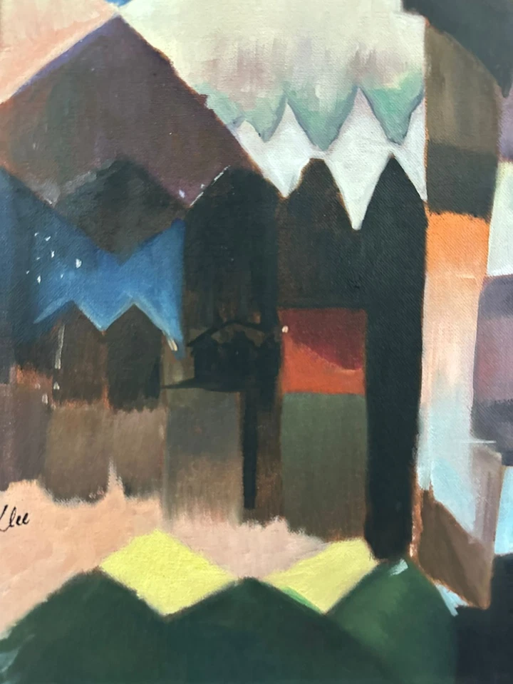 Pintura PAUL KLEE óleo sobre lienzo firmada estampada vintage Foto 4 de 4