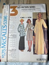 Vintage McCalls Misses Caftans Tops Dress Sew...