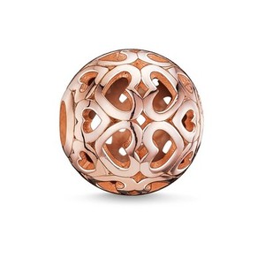 Authentic Genuine THOMAS SABO Hearts Karma Bead Rose Gold Plated K0018-415-12