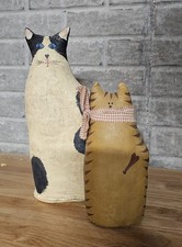 Folk Art Cats Made From Oil Cloth