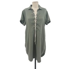 Rails Rocky Lace-up Dress In Sage Green Size Small **Flawed
