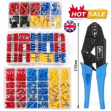 Electrical Wire Terminals Kit Insulated Crimp Connectors Spade, Fork, Ring, Butt