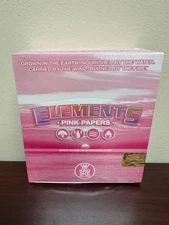 Elements PINK King Size Slim Cigarette Rolling Paper 50 PK BUY 2 GET A BOX FREE