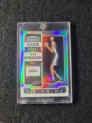 2023 Panini Contenders Victor Wembanyama Rookie Season Ticket Silver Spurs