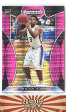 2019 Panini Prizm Draft Picks #55 RC Justin Wright-Foreman Prizms Pink Pulsar