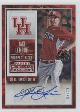 2015 Panini Contenders Prospect Ticket Cracked Ice 5/23 Jake Lemoine Auto 14md