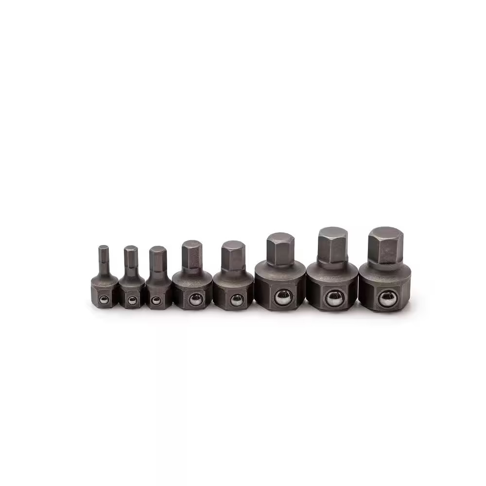 Metric Low Profile Hex Insert Bit Set for 6-Point and 12-Point Wrenches (8-Piece