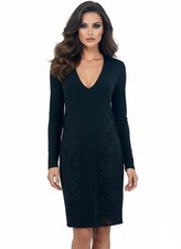 Victoria's Secret Lace Back Black Dress | Office Siren Dark Romance Mob Wife LBD