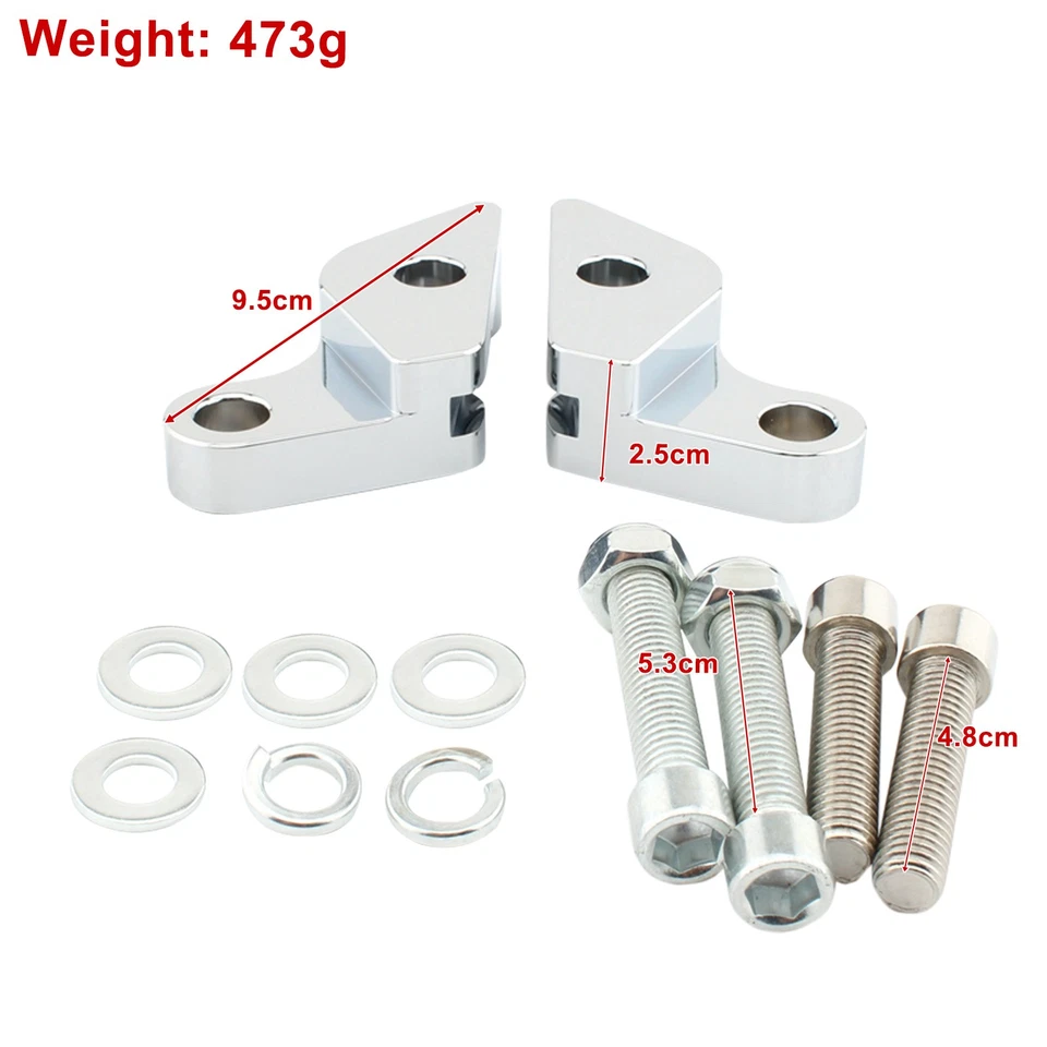 Kit Ammortizzatore 1" Adatto per V-Rod VRSC 02-17 Night Rod Special 2007-17 Argento - Immagine 2 di 4