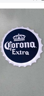 CORONA EXTRA BEER 3-Dimensional Metal Bottle Cap Sign Garage, Man Cave, Office