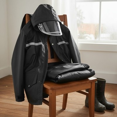 Regenanzug Herren Damen  Winddicht reflektierend Outdoor M