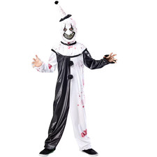 RUBIE'S CARNIVAL CREEP EVIL CLOWN HALLOWEEN COSTUME CHILD LARGE 10-12 1002946