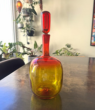 Blenko 657M Decanter in Tangerine
