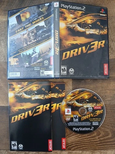 Driver 3 (Sony PlayStation 2 PS2, 2004) Complete CIB - Tested - Near Mint Disc!
