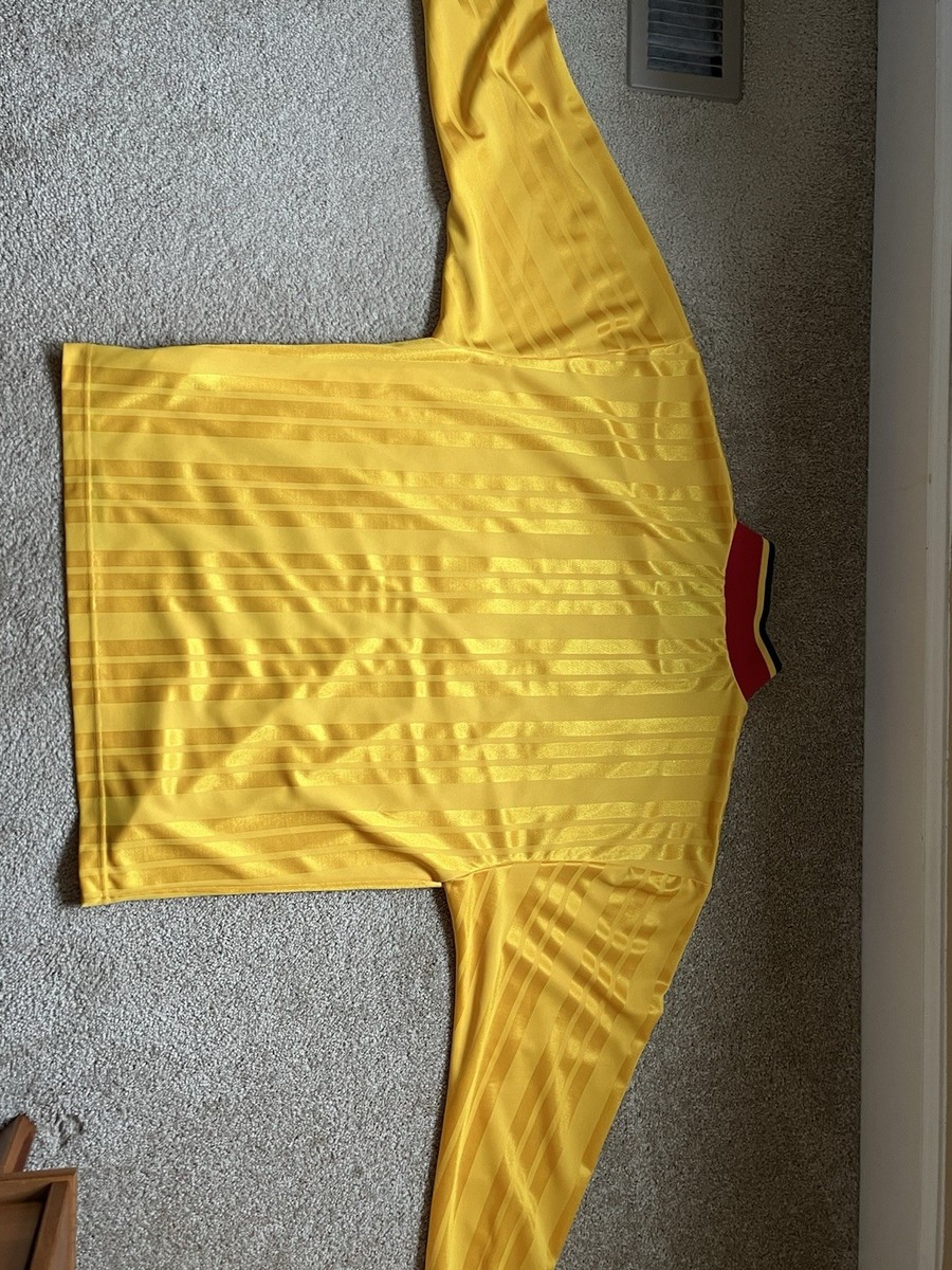 adidas Arsenal Yellow Navy Red Long Sleeve JVC Soccer Jersey | eBay