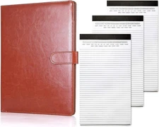 Bundle:Clipboard Folder Padfolio Clipboard(Brown), Writing Portfolio Faux Leathe