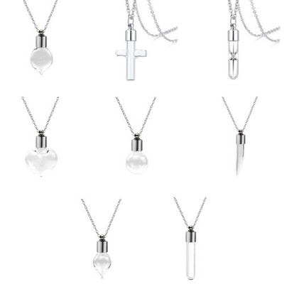 Secure Glass Bottle Pendant Necklace with Easy to Open Closure for Daily Wear