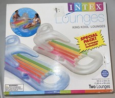 Box Contains Two 2 Intex King Kool Lounges 63  x 33.5  New Old Stock Pool
