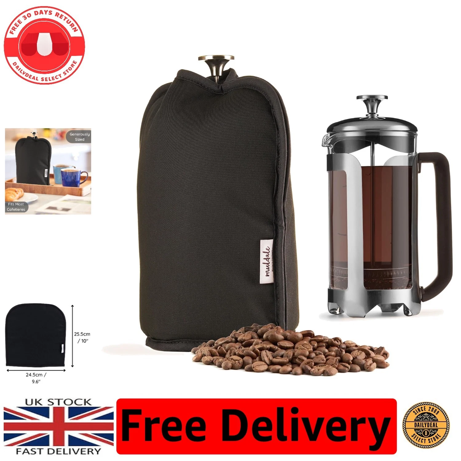Modern Silicone Cafetiere Cosy Warmer: Retains Heat for Perfect 8 Cup Coffee
Opens in a new window o