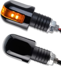 LED Motorrad Blinker Lenkerenden Microblinker Für Harley Chopper Custom Schwarz