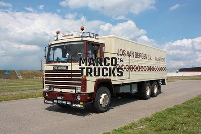 LKW Foto Scania 111 Koffer LKW Niederlande cream Zandstra JOS VAN BERGEN #h9tp