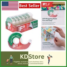 6 Rolls Clear Gift Wrap Tape 3/4 x 650 Inches Waterproof Transparent
